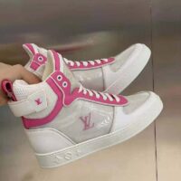 Louis Vuitton LV Unisex Boombox Sneaker Boot Fuchsia Mix of Materials Rubber Outsole