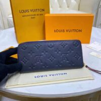 Louis Vuitton LV Unisex Clémence Wallet Marine Rouge Monogram Empreinte Embossed Supple Grained Cowhide