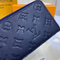 Louis Vuitton LV Unisex Clémence Wallet Marine Rouge Monogram Empreinte Embossed Supple Grained Cowhide