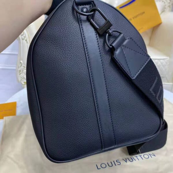 Louis Vuitton LV Unisex Keepall Bandouliere 40 Black Cowhide Leather (7)