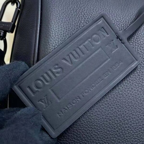 Louis Vuitton LV Unisex Keepall Bandouliere 40 Black Cowhide Leather (8)
