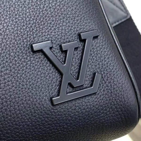 Louis Vuitton LV Unisex Keepall Bandouliere 40 Black Cowhide Leather (9)