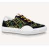 Louis Vuitton LV Unisex LV Ollie Sneaker Green Textile Double Laces with Vuitton Signature