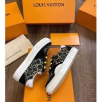 Louis Vuitton LV Unisex LV Ollie Sneaker Green Textile Double Laces with Vuitton Signature