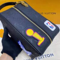 Louis Vuitton LV Unisex LV x NBA Cloakroom Dopp Kit Black Cowhide Leather