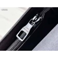 Louis Vuitton LV Unisex S Lock A4 Pouch Monogram Macassar Coated Canvas Epi Leather