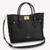 Louis Vuitton LV Women On My Side MM Tote Black Twist Calfskin Monogram Nappa Softy Leather