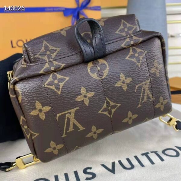 Louis Vuitton LV Women Palm Springs Mini Monogram Coated Canvas Textile Lining (5)