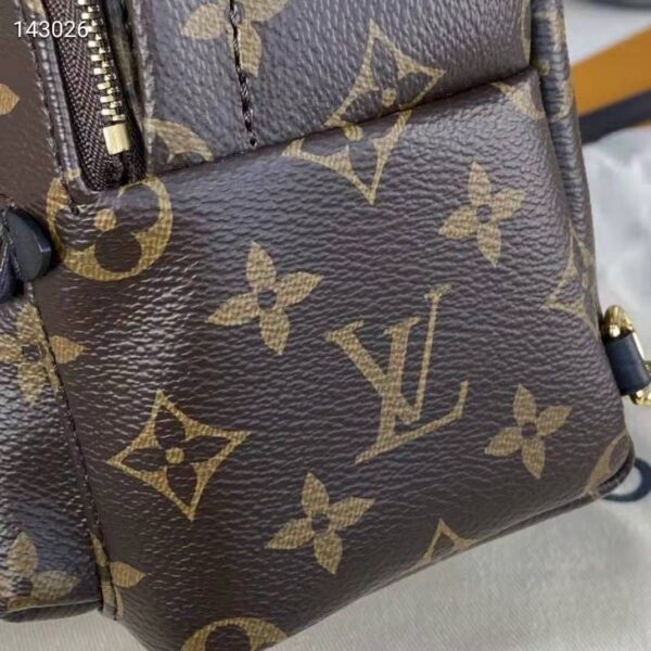 Louis Vuitton LV Women Palm Springs Mini Monogram Coated Canvas Textile Lining (7)