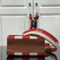 Louis Vuitton LV Women Twist PM Handbag Red Embroidered Canvas Calf Leather