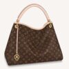 Louis Vuitton Unisex Artsy MM Monogram Coated Canvas Natural Cowhide Leather