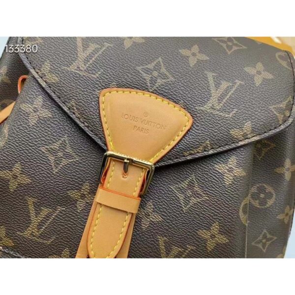 Louis Vuitton Unisex Montsouris PM Aged Natural Leather Monogram Coated Canvas (3)