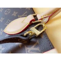 Louis Vuitton Unisex Sac Plat MM Handbag Monogram Coated Canvas Calfskin Leather