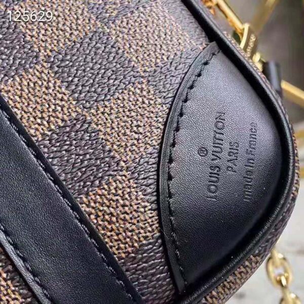 Louis Vuitton Unisex Valisette Souple BB Handbag Black Damier Ebene Coated Canvas (8)