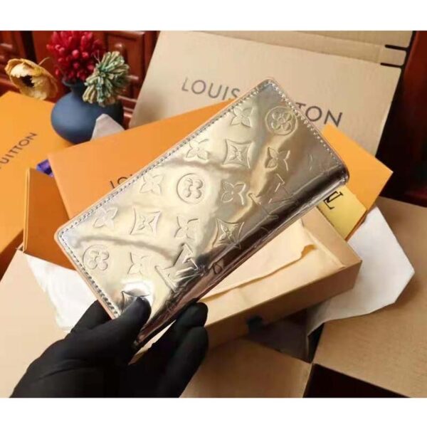 Louis Vuitton Unisex Zippy Wallet Vertical LV Mirror Mirror Monogram Mirror Coated Canvas (14)