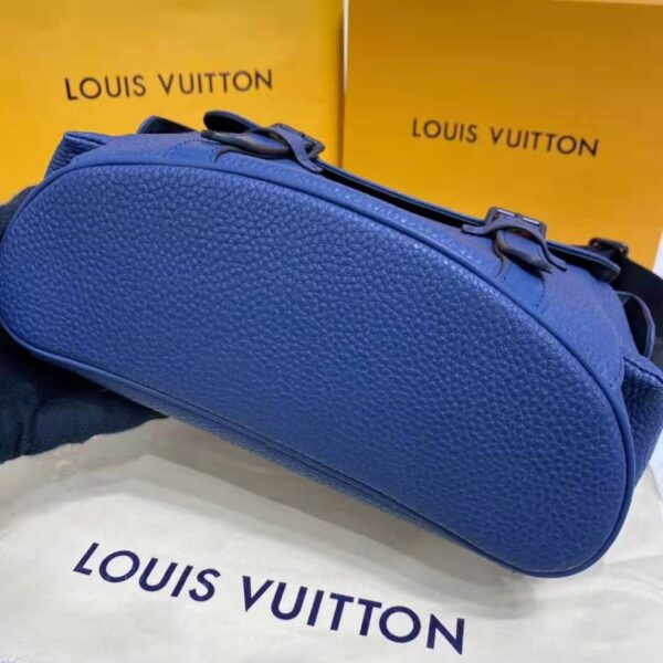 Louis Vuitton LV Unisex Christopher Messenger Navy Blue Taurillon Cowhide Leather (13)