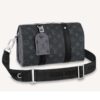 Louis Vuitton LV Unisex City Keepall Monogram Eclipse Monogram Eclipse Reverse Coated Canvas