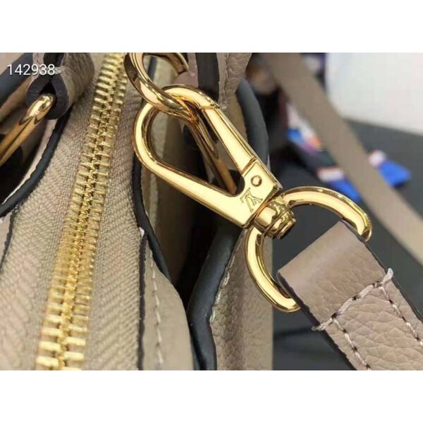 Louis Vuitton LV Unisex Petit Palais Handbag Tourterelle Crème Embossed Grained Cowhide Leather (6)