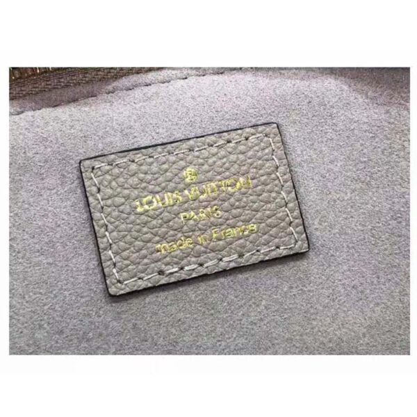 Louis Vuitton LV Unisex Petit Palais Handbag Tourterelle Crème Embossed Grained Cowhide Leather (9)
