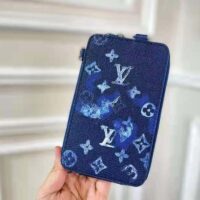 Louis Vuitton LV Unisex Phone Pouch Ink Watercolor Cowhide Leather