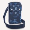 Louis Vuitton LV Unisex Phone Pouch Ink Watercolor Cowhide Leather