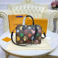 Louis Vuitton LV Unisex Speedy Bandoulière 25 Handbag Monogram Cameo Printed Canvas Cowhide