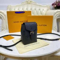 Louis Vuitton LV Unisex Tiny Backpack Black Monogram Empreinte Embossed Supple Grained Cowhide