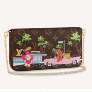 Louis Vuitton LV Women Félicie Pochette Fuchsia Pink Monogram Coated Canvas