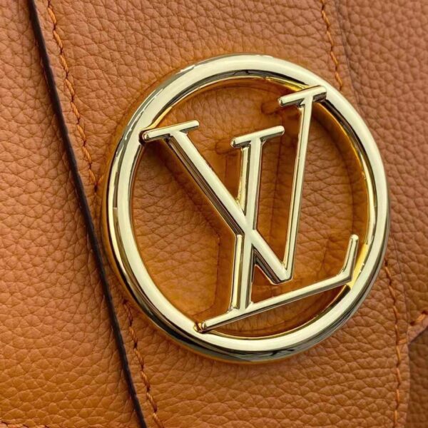 Louis Vuitton LV Women LV Pont 9 Soft MM Sienne Dorée Mocaccino Grained Calfskin Smooth Cowhide (12)