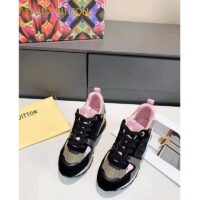 Louis Vuitton LV Women Run Away Sneaker Pink Suede Calf Leather and Nylon