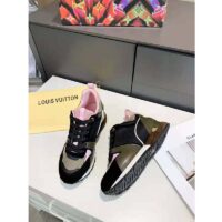 Louis Vuitton LV Women Run Away Sneaker Pink Suede Calf Leather and Nylon