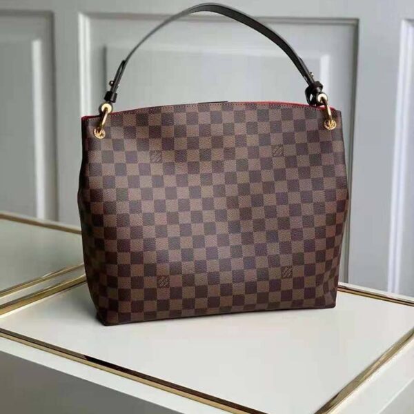 Louis Vuitton Women Graceful PM Hobo Brown Damier Ebene Coated Canvas (2)