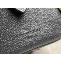 Louis Vuitton Women Speedy Bandoulière 25 Handbag Black Beige Embossed Grained Cowhide Leather