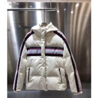 Dior Women Dioralps Hooded Down Jacket White Three-Tone Dior Star