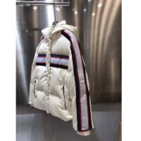 Dior Women Dioralps Hooded Down Jacket White Three-Tone Dior Star