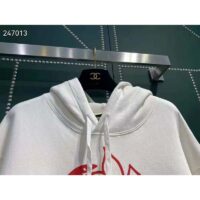 Gucci GG Women Strawberry Gucci Cotton Sweatshirt Fixed Hood Oversize Fit