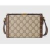 Gucci Unisex GG Mini Bag Beige Ebony GG Supreme Canvas