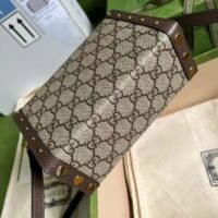 Gucci Unisex GG Mini Bag Beige Ebony GG Supreme Canvas