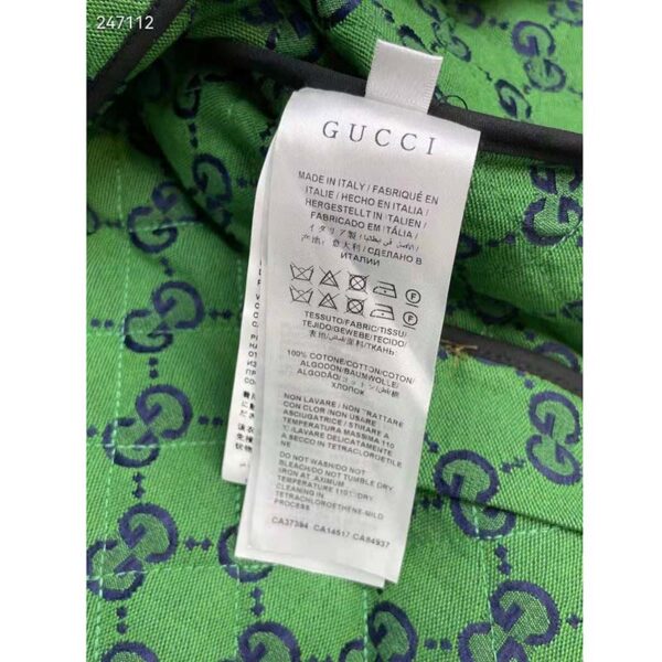 Gucci Unisex Gucci 100 Quilted GG Jacket Green Blue Quilted GG Canvas (9)