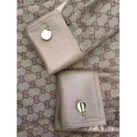 Gucci Women GG Linen Canvas Kaftan Beige Ebony Leather Toggle Chain