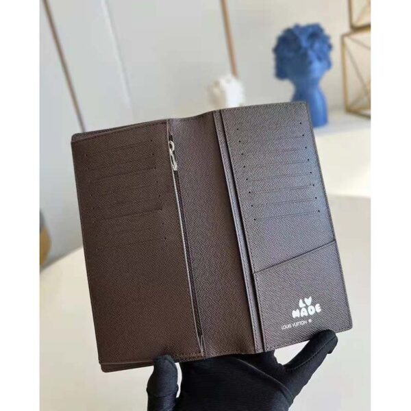 Louis Vuitton LV Unisex Brazza Wallet Monogram Stripes Brown Canvas (7)