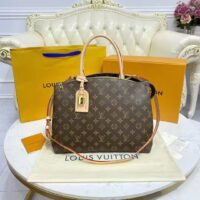 Louis Vuitton LV Unisex Grand Palais Tote Brown Monogram Coated Canvas