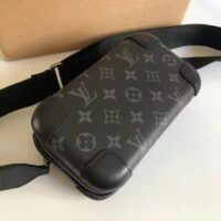 Louis Vuitton LV Unisex Horizon Clutch Monogram Eclipse Coated Canvas Textile Black Cowhide