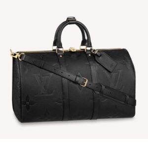 Louis Vuitton LV Unisex Keepall Bandoulière 45 Bag Black Cowhide Leather