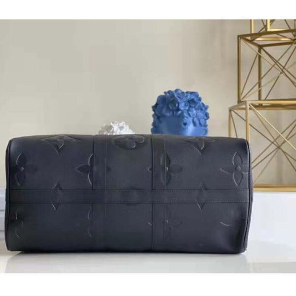 Louis Vuitton LV Unisex Keepall Bandoulière 45 Bag Black Cowhide Leather (4)