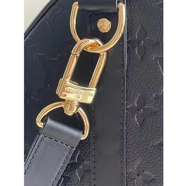 Louis Vuitton LV Unisex Keepall Bandoulière 45 Bag Black Cowhide Leather (6)