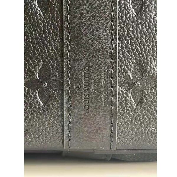 Louis Vuitton LV Unisex Keepall Bandoulière 45 Bag Black Cowhide Leather (7)