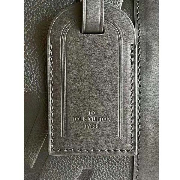 Louis Vuitton LV Unisex Keepall Bandoulière 45 Bag Black Cowhide Leather (9)