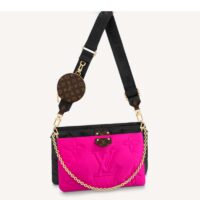 Louis Vuitton LV Unisex Maxi Multi Pochette Accessoires handbag Fuchsia Black