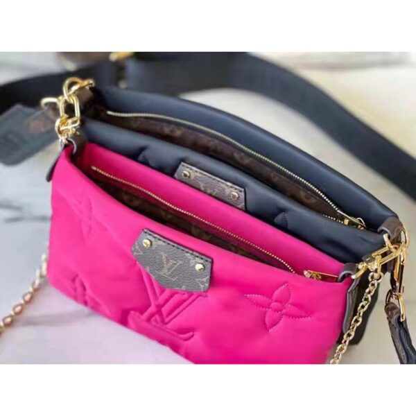 Louis Vuitton LV Unisex Maxi Multi Pochette Accessoires handbag Fuchsia Black (10)